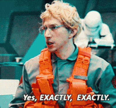 Man In Orange Vest Saying Yes Exactly Exactly GIF