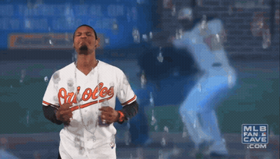 Man In Orioles Jersey Saying My Home Runs GIF
