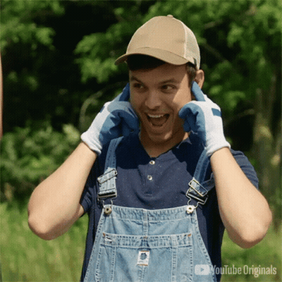 Man In Overalls And Hat With YouTube Originals GIF