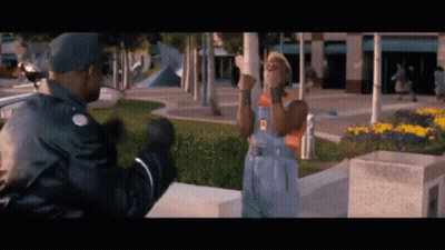 Man In Overalls With Letter O GIF