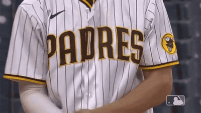 Man In Padres Jersey Clapping GIF