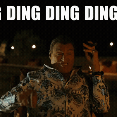 Man In Paisley Shirt Pointing Ding Ding Ding GIF