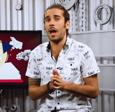 Man In Palm Tree Shirt Making Funny Face GIF