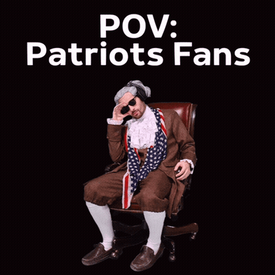 Man In Patriots Costume POV Patriots Fans GIF