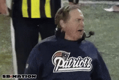 Man In Patriots Shirt Sitting On Field GIF