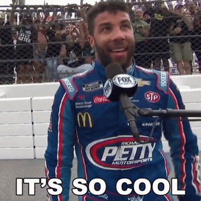 Man In Petty Motorsports Shirt At Microphone GIF