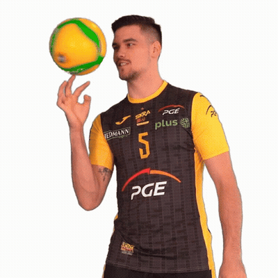 Man In PGE Jersey Holding Ball GIF