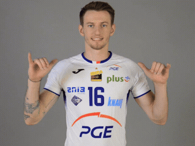 Man In PGE Shirt Number 16 GIF