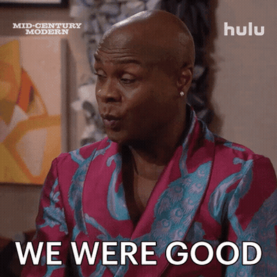 Man In Pink And Blue Robe Says We Were Good GIF