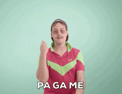 Man In Pink And Green Shirt Clapping GIF