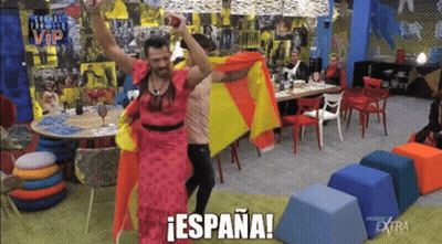 Man In Pink Dress Dancing Espana GIF