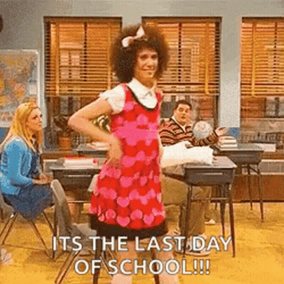Man In Pink Dress Dancing In Classroom GIF