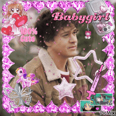 Man In Pink Frame Saying Babygirl GIF