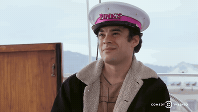Man In Pink Hat And Jacket GIF