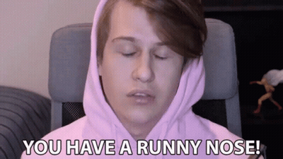 Man In Pink Hoodie Saying You Have A Runny Nose GIF
