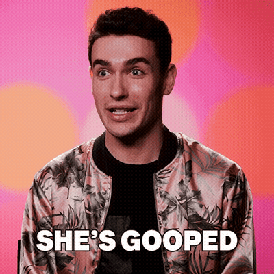 Man In Pink Jacket She's Gooped GIF