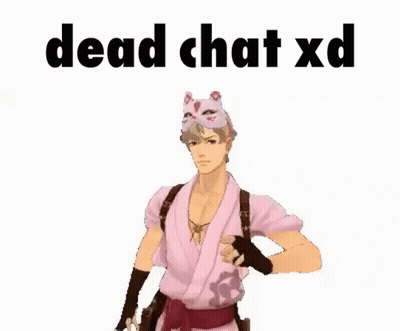 Man in Pink Kimono Saying Dead Chat XD