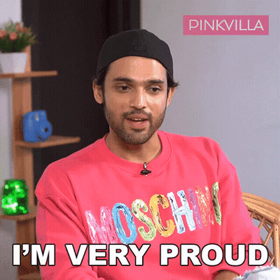 Man In Pink Proud Sweatshirt GIF
