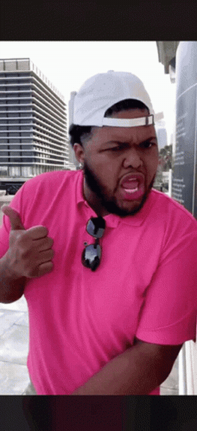 Man In Pink Shirt And White Hat Thumbs Up GIF