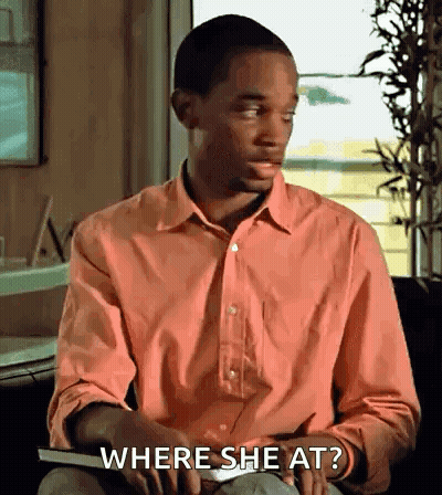 Man In Pink Shirt Asking Where She Is GIF