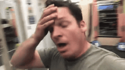 Man In Pink Shirt Crying Eyes Closed GIF