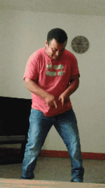Man In Pink Shirt Dancing GIF