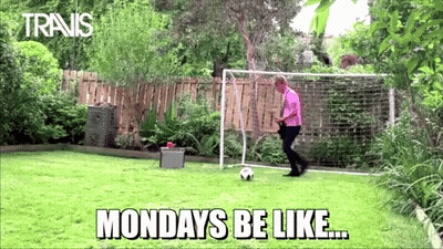 Man In Pink Shirt Kicking Soccer Ball GIF