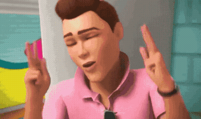Man In Pink Shirt Making Peace Sign GIF
