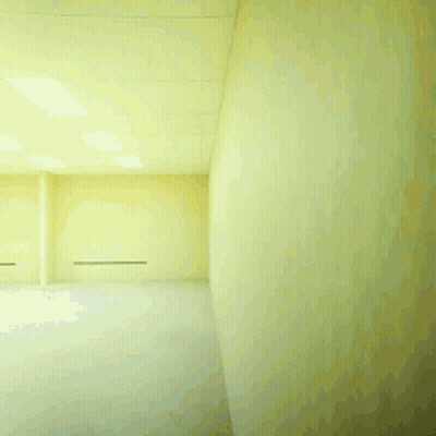 Man In Pink Shirt Running In Room GIF