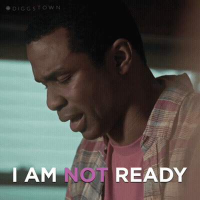 Man In Pink Shirt Saying I Am Not Ready GIF