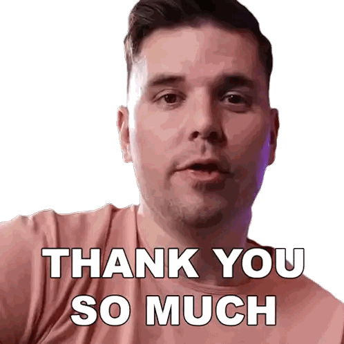 Man In Pink Shirt Saying Thank You Sticker