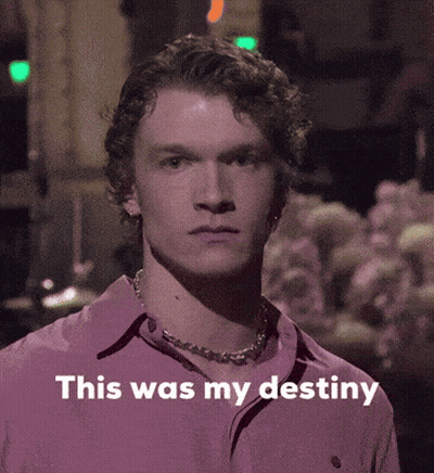 Man In Pink Shirt Saying This Was My Destiny GIF