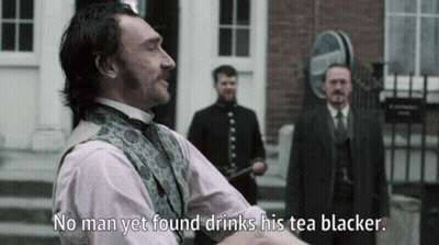 Man In Pink Shirt Says No Man Yet Found Drinks His Tea Blacker GIF