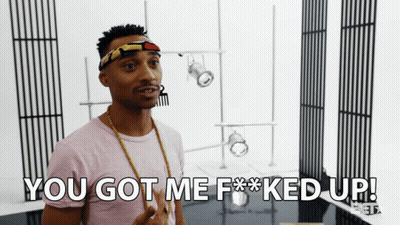 Man In Pink Shirt Says You Got Me F***ed Up GIF