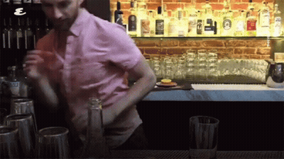 Man In Pink Shirt Shaking Glasses GIF