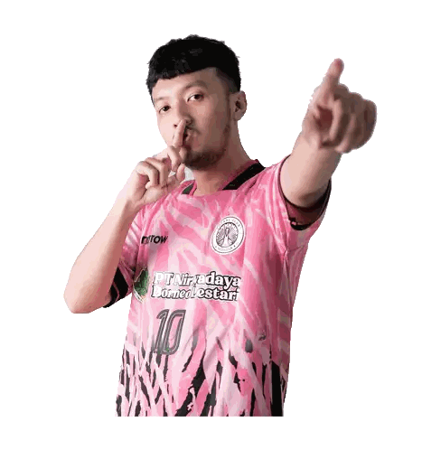 Man In Pink Shirt Shushing Sticker