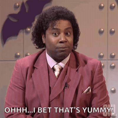 Man In Pink Suit Saying Ohhh Yummy GIF
