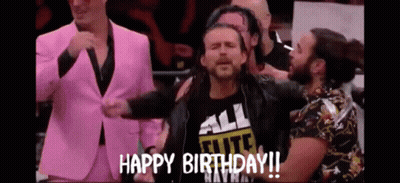 Man In Pink Suit Says Happy Birthday To Crowd GIF