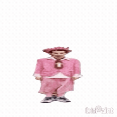 Man In Pink Suit With Cross Tie GIF