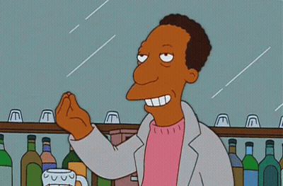 Man In Pink Sweater At Bar GIF