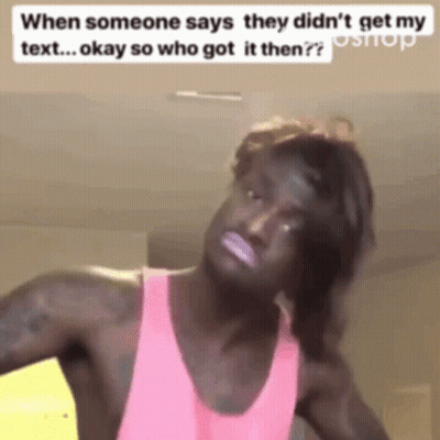 Man In Pink Tank Top Making Funny Face GIF