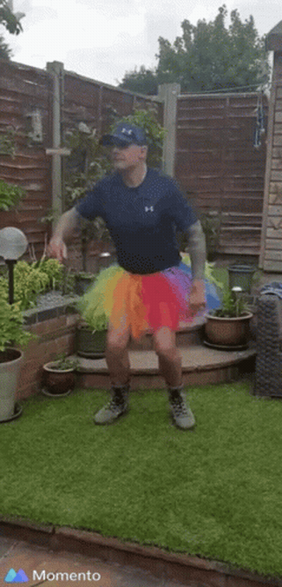 Man In Pink Tutu And White Tights GIF