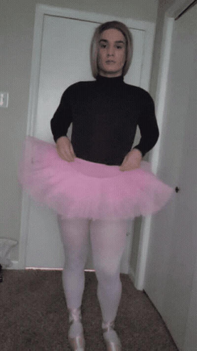 Man In Pink Tutu And White Tights GIF