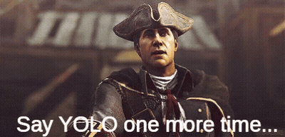 Man In Pirate Hat By Sign Saying Say Yobo One More Time GIF