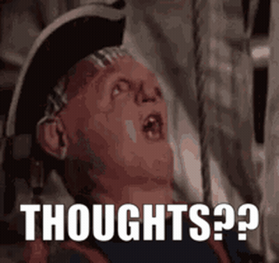 Man In Pirate Hat Making Funny Face Saying Thoughts GIF