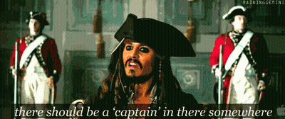 Man In Pirate Hat Says There Should Be A Captain In There Somewhere GIF