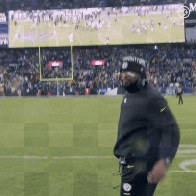 Man In Pittsburgh Steelers Uniform GIF