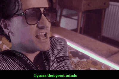 Man In Plaid Jacket And Sunglasses Saying I Guess That Great Minds GIF