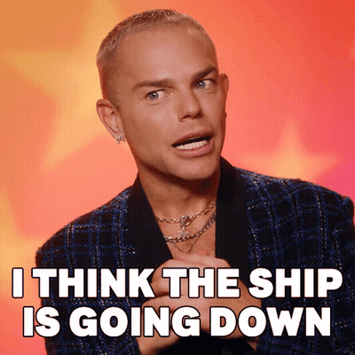 Man In Plaid Jacket Saying I Think The Ship Is Going Down GIF
