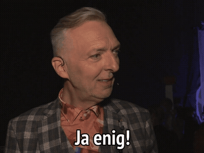 Man In Plaid Jacket Says Ja Enig GIF